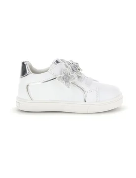 Scarpe primi passi bianche con fiori e strappi AG1785116892 19 - Laura Biagiotti - FashionsVida