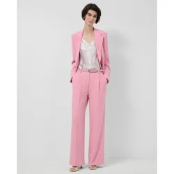 Pantalón de mujer recto con pinzas crepe