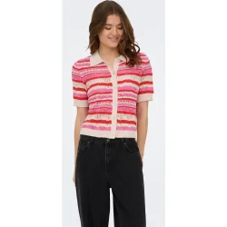 Polo de mujer de punto y estampado