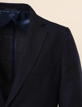 Americana de hombre regular liso en azul oscuro - Wickett Jones - FashionsVida