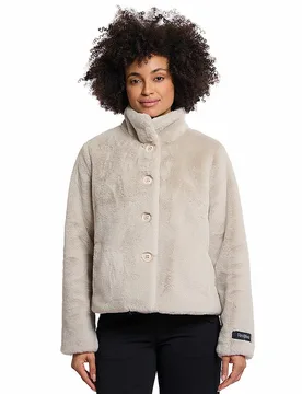 Jacke in Felloptik VIE creme 40 Damen - RINO&PELLE - FashionsVida