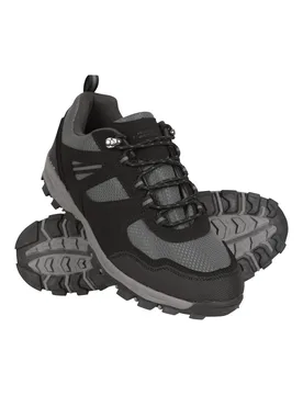 Mens 'Mcleod' Men Hiking Shoes Cushioned Breathable Lightweight Lace Up Walking Black - Size Uk 13 - Mountain Warehouse - FashionsVida