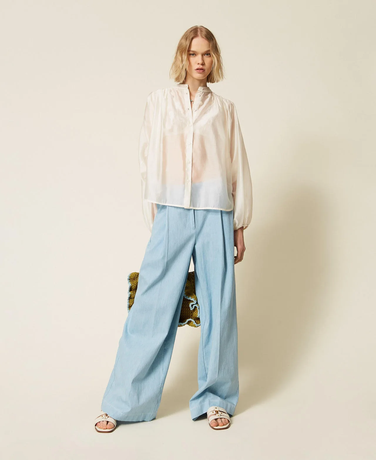 Twinset Pantalon palazzo avec plis - TWINSET - FashionsVida