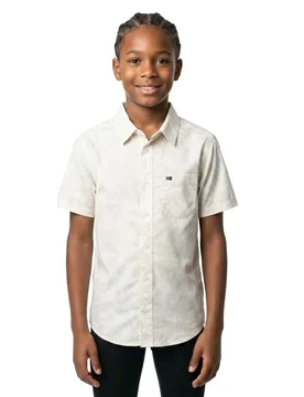 Chemise à Manches Courtes Drifter Uv Button Up Birch L Garçon - Salty Crew - FashionsVida