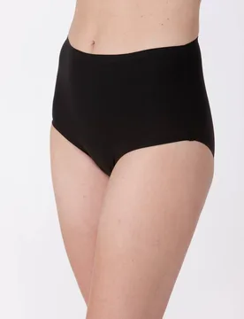 Women's 'Unlimited' High Waist Brief - 2 Pack in Black - Black - Size: One Size - After eden - FashionsVida