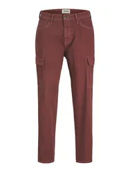Mens Cargo Combat Trousers Loose Fit Multi-Pockets - Brown - Size 34w/32l