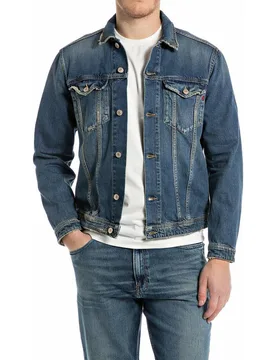 Cazadora vaquera de hombre con diseño clásico - Replay - FashionsVida