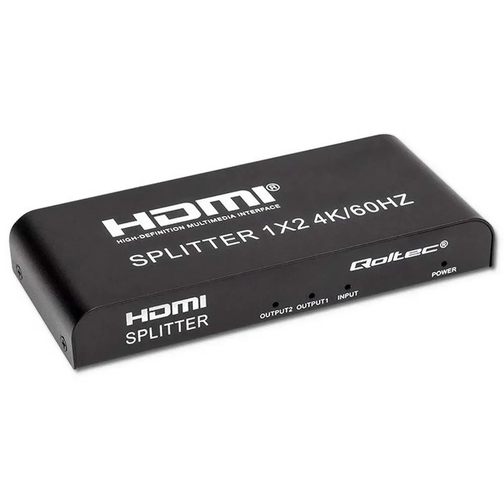 Répartiteur Hdmi 2x Grey One Size unisex - Qoltec - FashionsVida