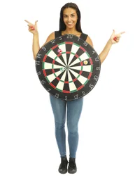 Dartscheiben-Kostüm mit 3 Klettbällen für Erwachsene