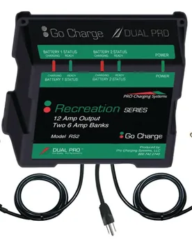 Battery Charger 12/24-12 Black One Size unisex - Dual Pro - FashionsVida