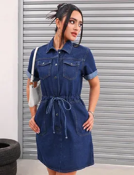 Vestido vaquero casual para mujer para primavera, verano y otoño XL - Shein - FashionsVida