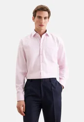 Regular Business Hemd Uni Rosa/Pink 45