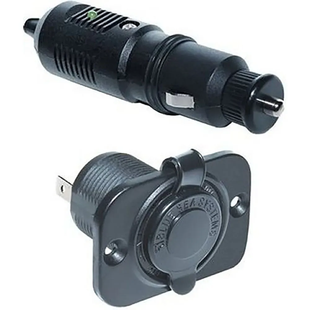 Dc Plug And Dash Socket Kit Set 12v Black One Size unisex - Blue Sea Systems - FashionsVida