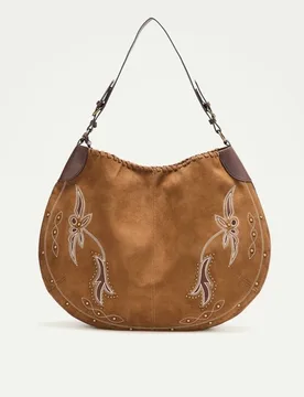 Bolso de hombro de piel bordado - Tintoretto - FashionsVida
