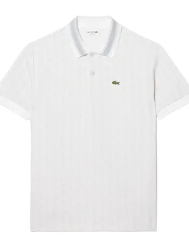 Polo Monogramm Gris / Blanc L Herren - Lacoste - FashionsVida