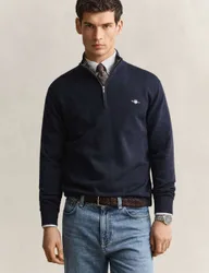 Pure Cotton Half Zip Jumper Navy male