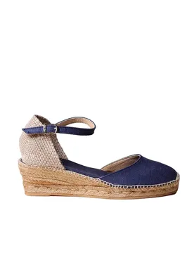 Pons Espadrilles Compensées Romina Navy EU 37 - Toni - FashionsVida