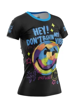 Smiley Festival Short Sleeve T-shirt Multicolour XS Women - OTSO - FashionsVida