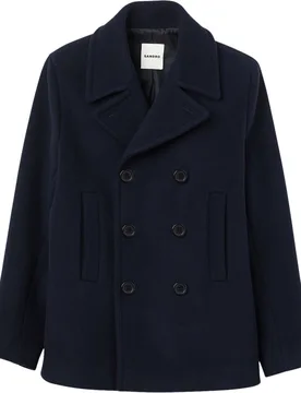 Abrigo de paño de hombre recto de mezcla de lana - sandro - FashionsVida
