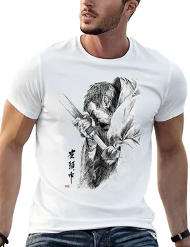Zatoichi Drawing Blade T-Shirt anime t shirts oversize t shirt man luxury man t shirts graphic T-shirt - Aliexpress - FashionsVida