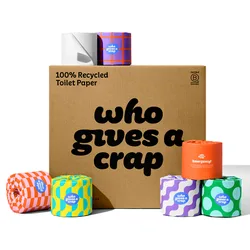 Recycled Double Length Toilet Tissue - 48 Rolls