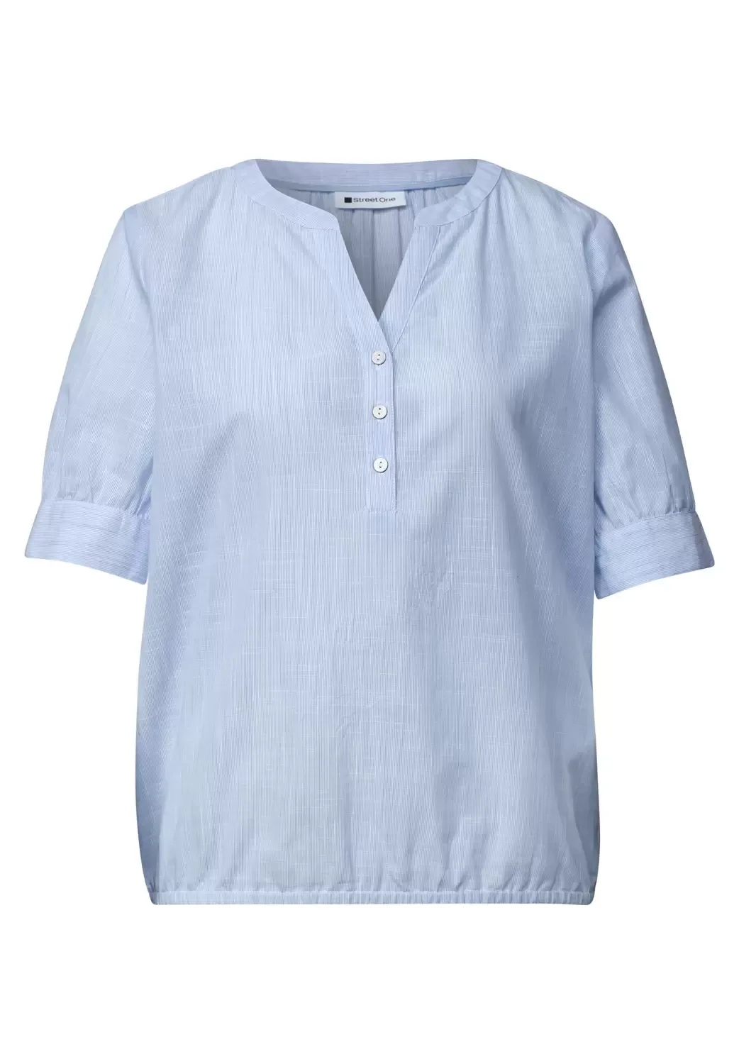 LTD QR Chambray splitneck blou female - 38 - FashionsVida