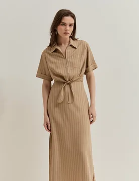 Camisa de mujer de manga corta con nudo - Lion of Porches - FashionsVida
