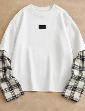 Camiseta 2 en 1 para hombre, casual y elegante, para ir al trabajo, a la escuela, a la universidad y para el estilo urbano, blanca y negra, de verano - Shein - FashionsVida