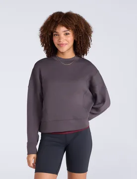 Active Womens Crop Sweatshirt - Taupe - Taupe - Size: M - Animal - FashionsVida