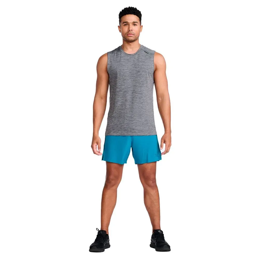T-shirt Sans Manches Motion Harbor Mist / Black S - 2XU - FashionsVida