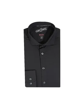 Camisa de jersey corte slim negro 44 - Pure - FashionsVida