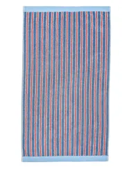 Pure Cotton Causeway Stripe Towel Blue Mix