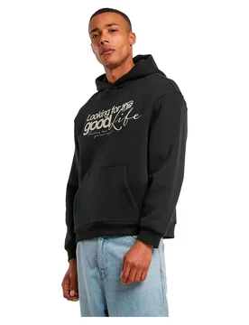 Mister Sweat à Capuche For The Good Fluffy Black XL - TEE - FashionsVida