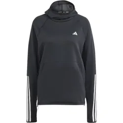Own The Run 3 Stripes Hoodie Damen Schwarz Gr. S