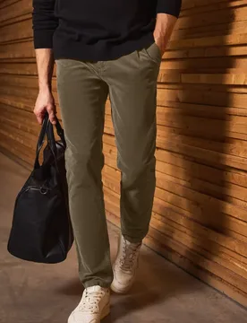 Street One Cord Chino male Braun - Street One MEN - FashionsVida