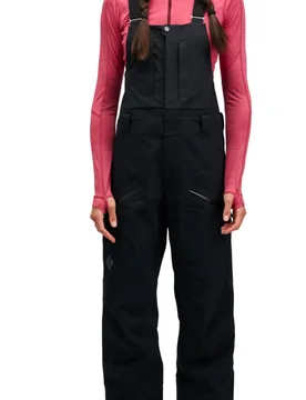 Salopette imperméable et respirante - W Recon Stretch Bibs Black - Taille M - Noir - Black diamond - FashionsVida