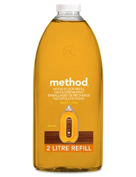 Squirt & Mop Wood Floor Cleaner Refill - Almond - 2L - Method - FashionsVida