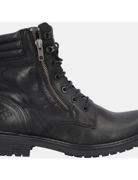 Bota de caballero en piel con cordones y cremalleras - Kangaroos - FashionsVida