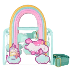 Minions: Fluffy Unicorn Rainbow Clear Mini Tote Crossbody Bag