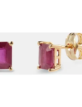 Pendientes de oro con rubí - El Corte Inglés - FashionsVida