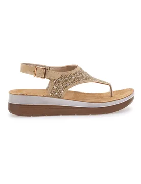 Sandali beige con plantare soft 22FT 40 - Inblu - FashionsVida