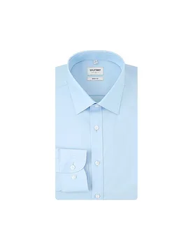Chemise Body Fit Manches Extra Longues bleu clair 44 - Olymp Level Five - FashionsVida