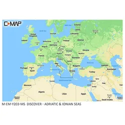 Adriatic&ionian Seas Map Multicolour One Size unisex