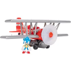 Avioneta Tornado Biplano con Funciones con Figura 6 cm Sonic