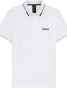 HUGO Polo Paul Pro, weiss/schwarz xxxl - BOSS - FashionsVida
