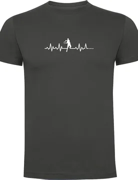 Tennis Heartbeat Short Sleeve T-shirt Dark Grey XL - Kruskis - FashionsVida
