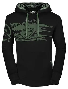 Black Bass Sweatshirt Black / Camo Details XL Men - Hotspot Design - FashionsVida