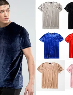 New Velvet Short Sleeve T-shirt Simple Fashion Men's T-shirt For Male High Street Style Causal Men Shirts Man Tops Tees - Aliexpress - FashionsVida