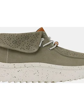 Botines de mujer de piel con cordones elásticos - HeyDude - FashionsVida