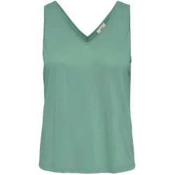 Top de mujer sin mangas con escote pico